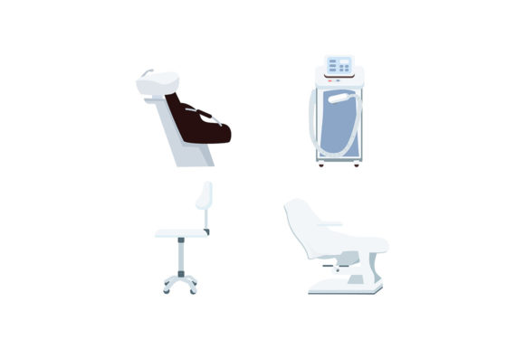 Beauty Salon Equipment Flat Object Set Embroidery Review
