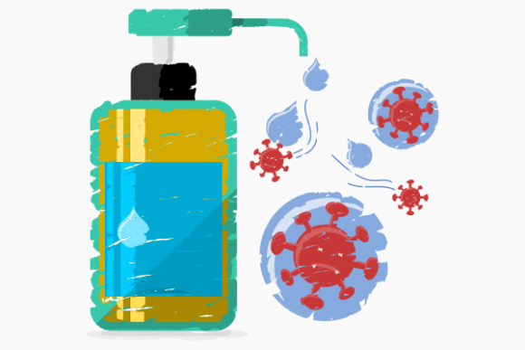 Brush Strokes Sanitizer VS Coronavirus – A Designer's Take