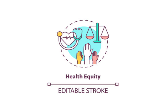 Health Equity Concept Icon: Embroidery Design Review