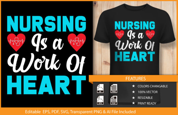 Nursing is a Work of Heart T-shirt Embroidery Review