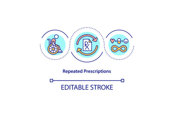 Repeated Prescriptions Concept Icon: A Designer’s Test