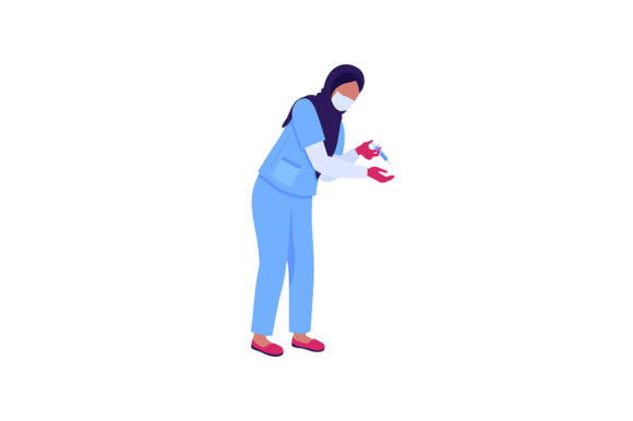 Review: Arab Female Doctor Injecting Vaccine