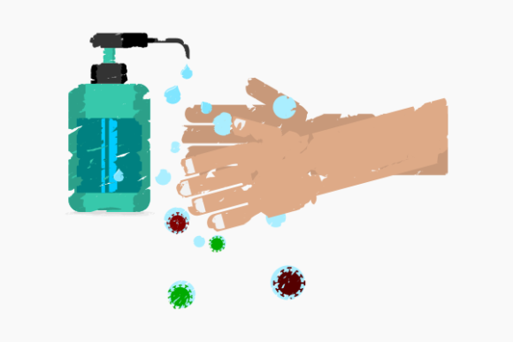 Sanitizing Hands in Brush Strokes Style: A Designer's Review