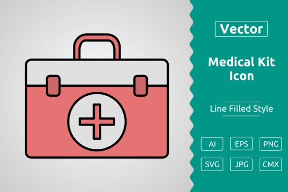 Vector Medical Kit Filled Outline Icon: A Designer's Real-Project Review