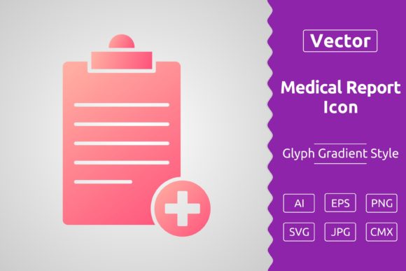 Vector Medical Report Gradient Icon: Embroidery Designer’s Review